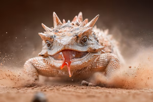 animal locomotion lizard running in dirt