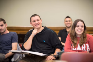 Students in a School of Professional Studies class