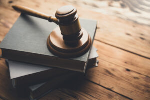 Gavel on top of small stack of books