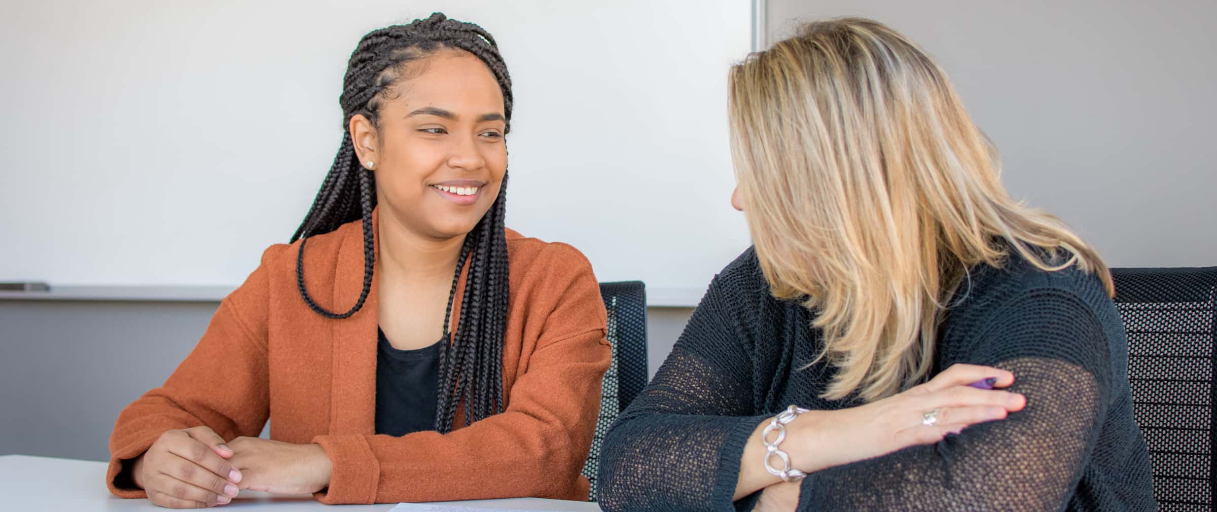 counselor talkin to student