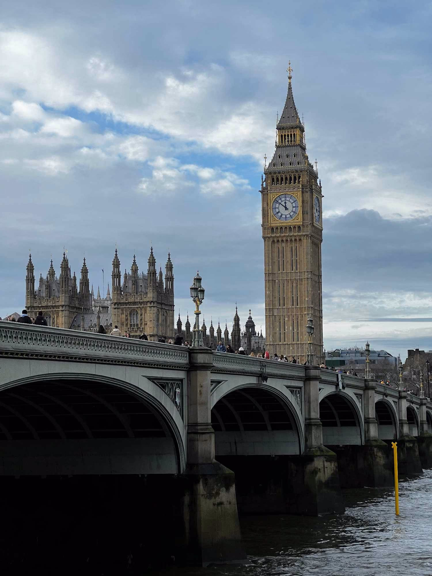 View of Big Ben from across the Thames, London