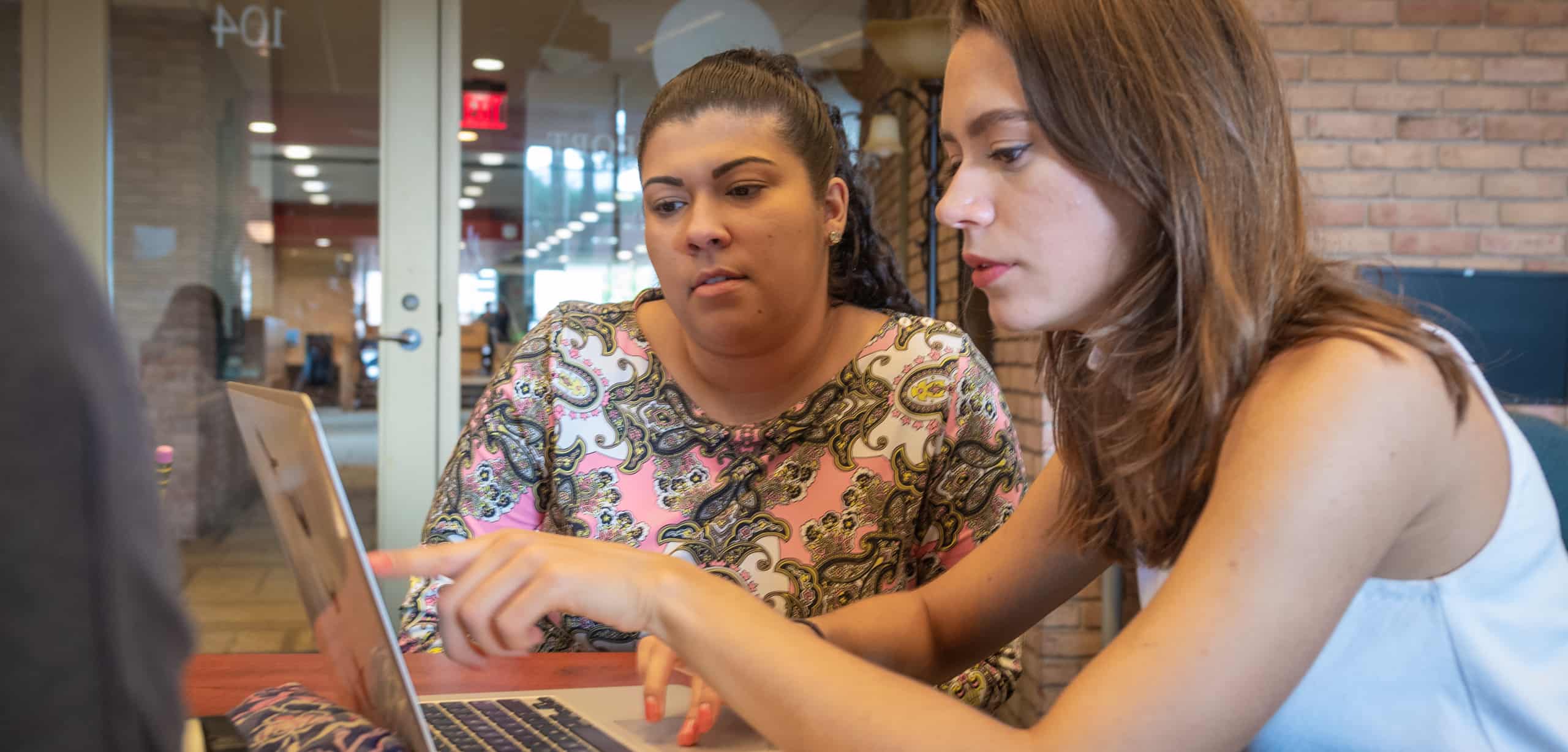 student and advisor working together