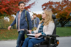 Students on sidewalk