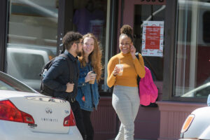 Students on Main Street