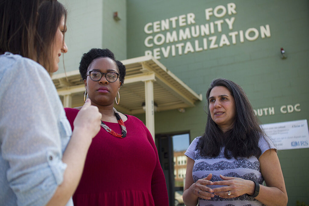 Professor Laurie Ross at the Center for Community Revitalization