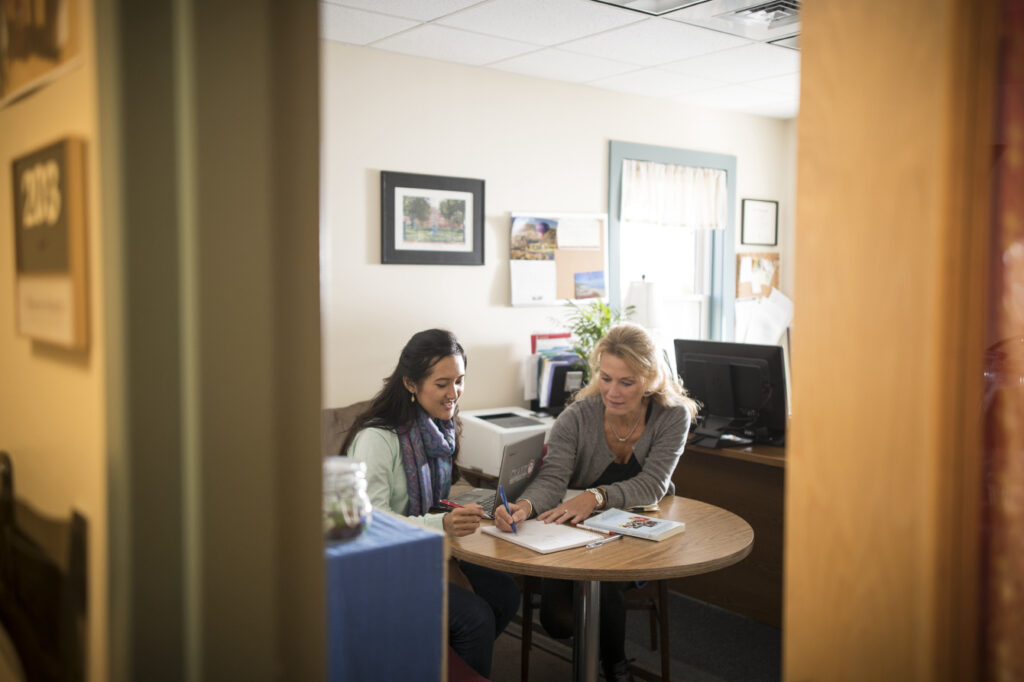 a student gets some career counseling