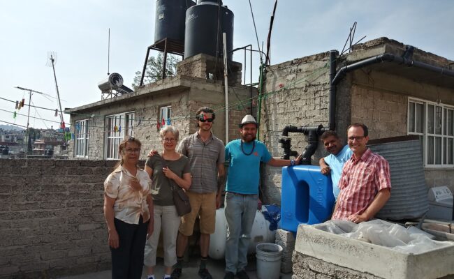 Field visit to rainwater harvesting project in Mexico City neighborhood