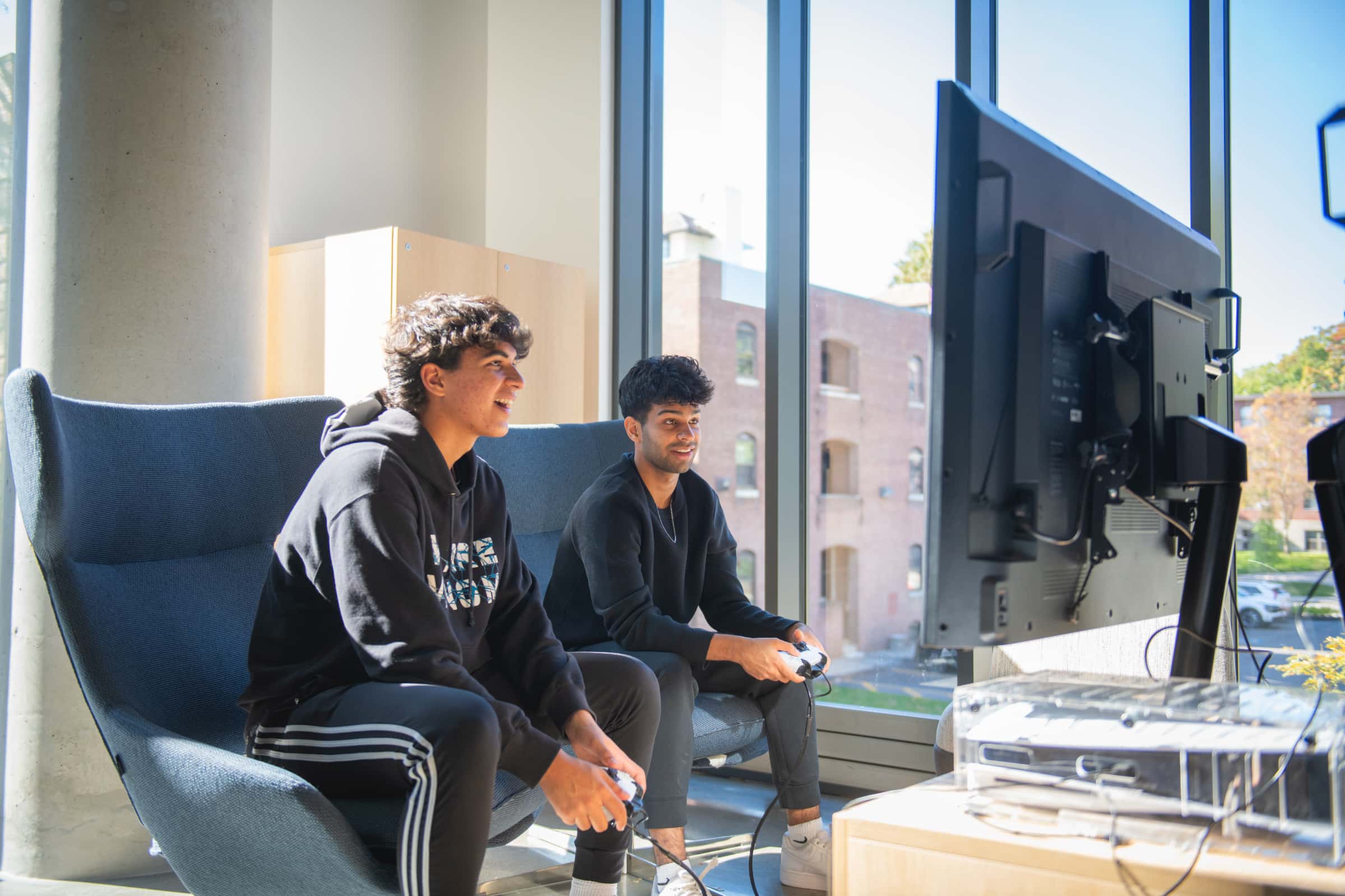 Students play games from the video game library