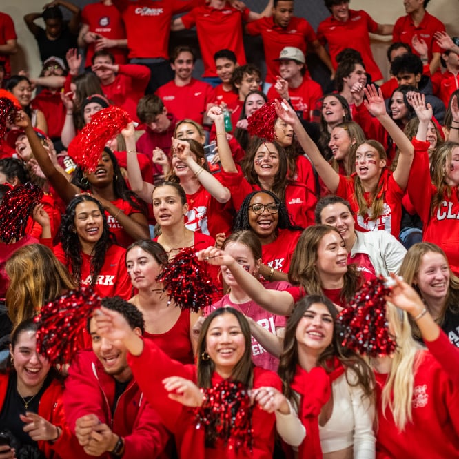 basketball fans cheering