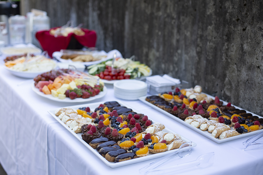 catered food on table
