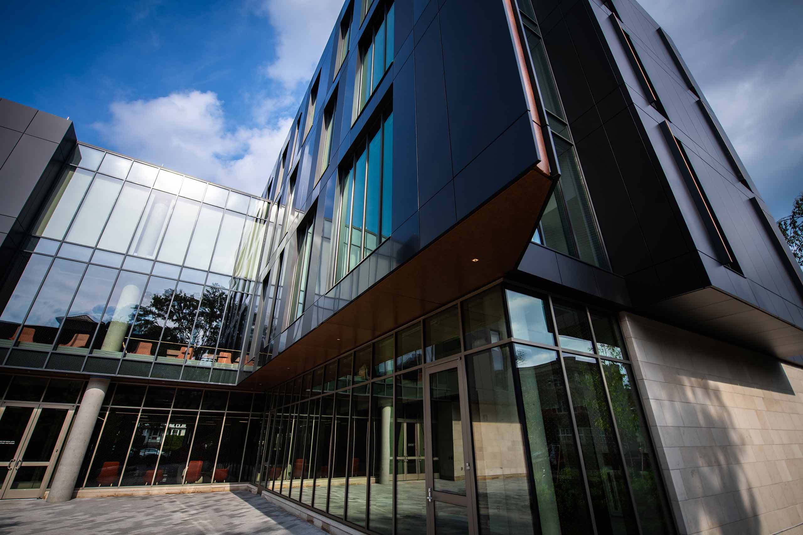 The state of the art Media Arts Computing an Design building where film production is conducted.