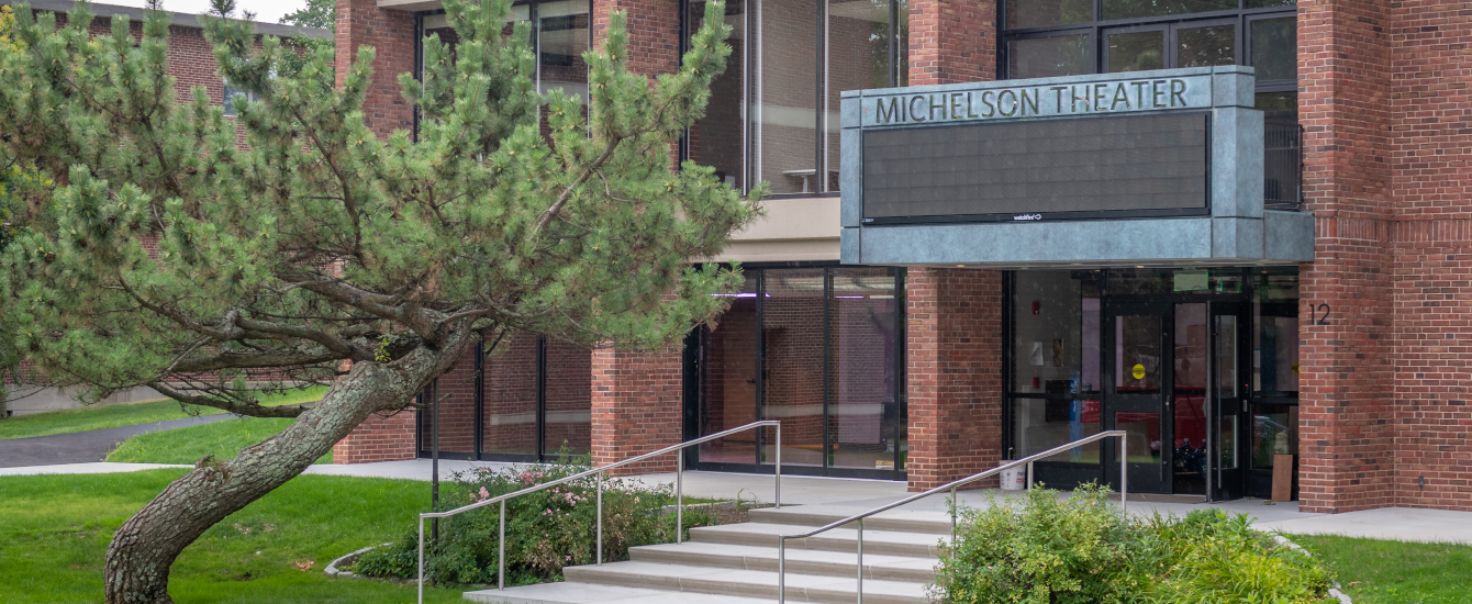 Exterior view of the Little Center and Michelson Theater