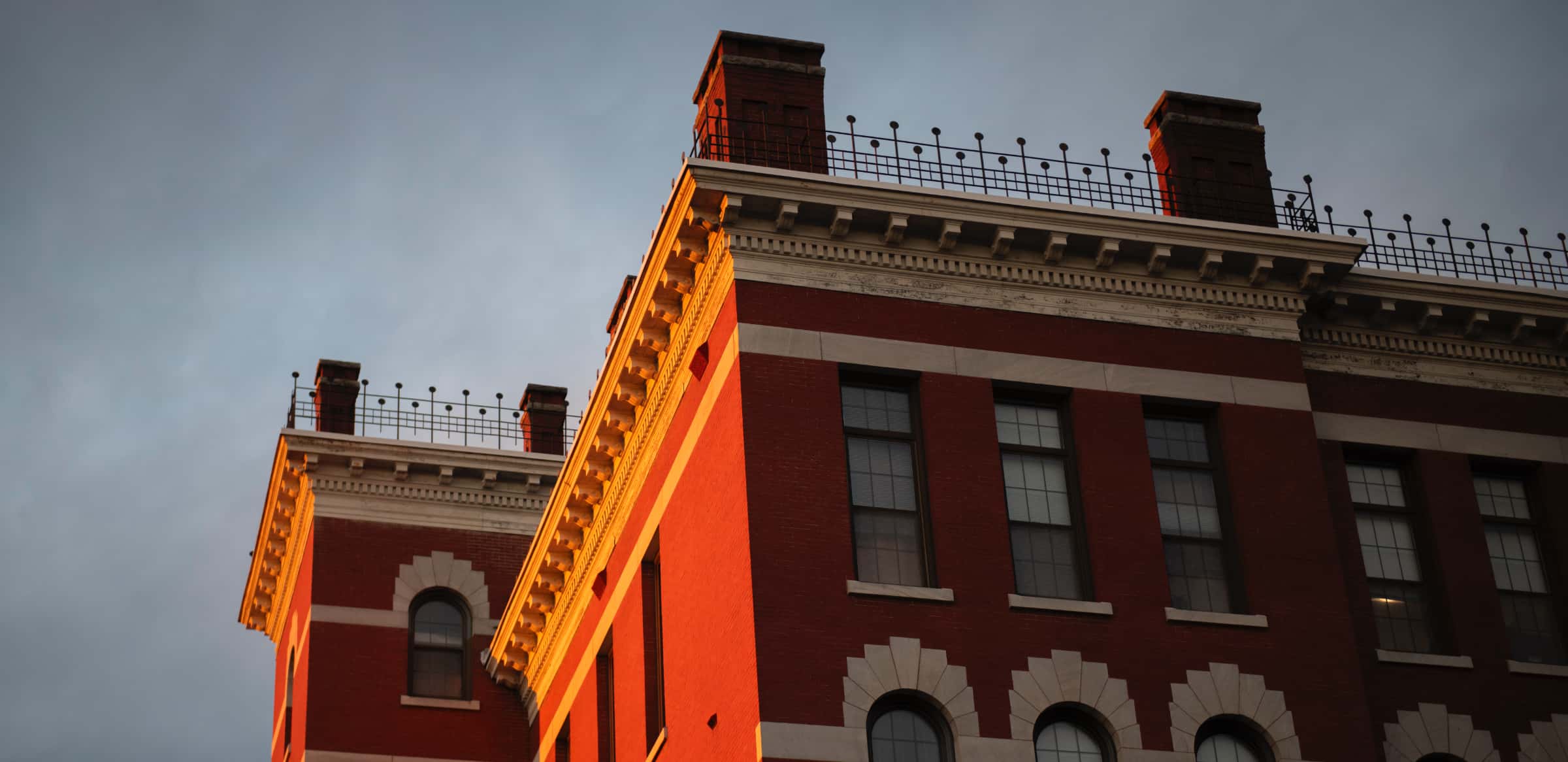 Jonas Clark Hall detail photo with dramatic light