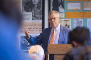 Mark Peterson presents the Atwood Lecture at Clark University
