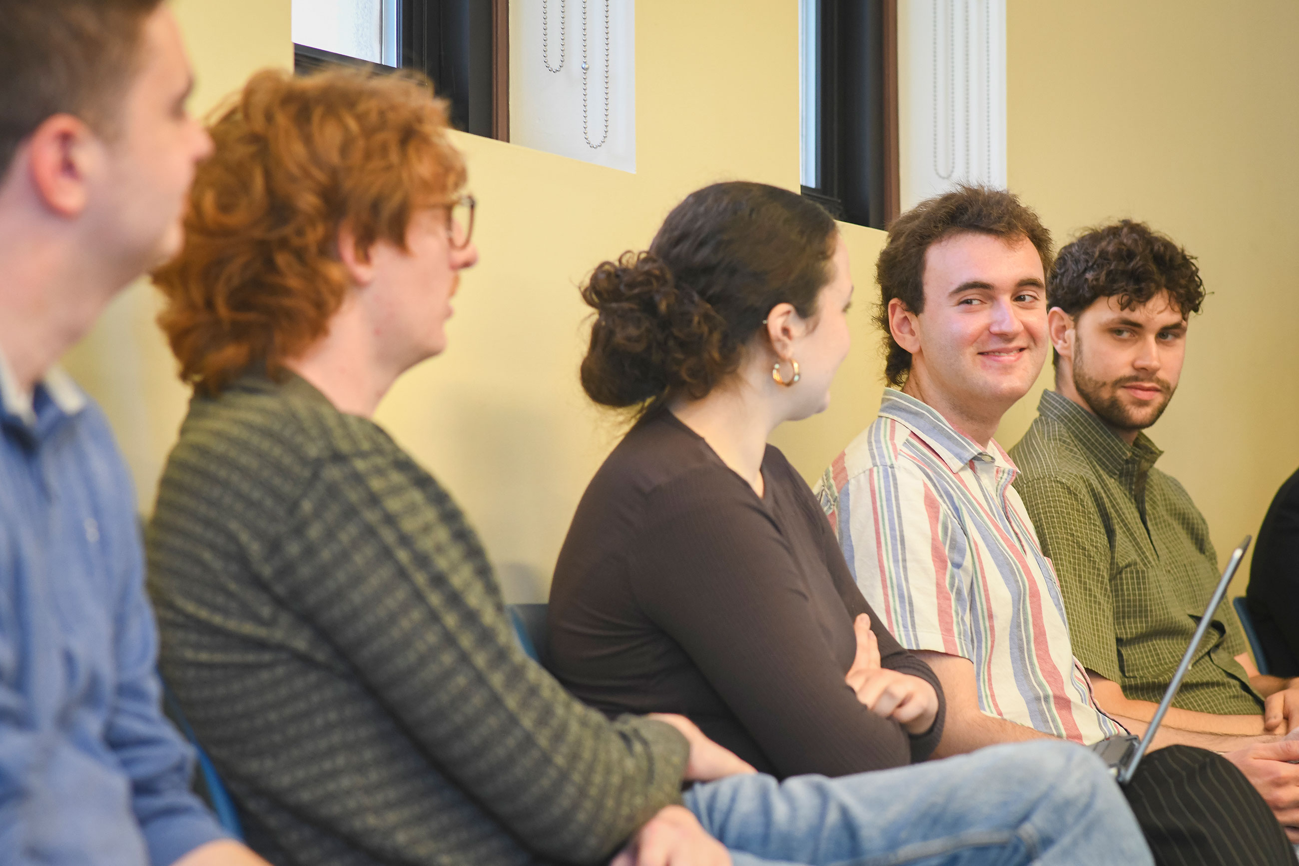 Students sitting in a row
