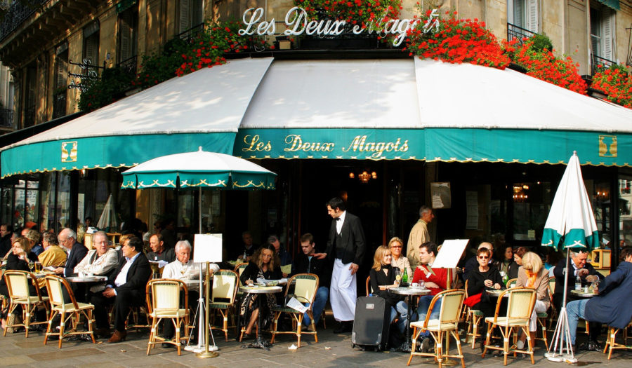 french cafe outside tables