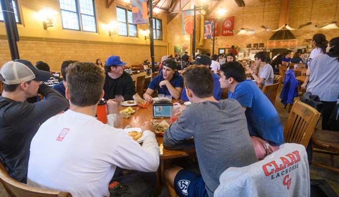 students dining