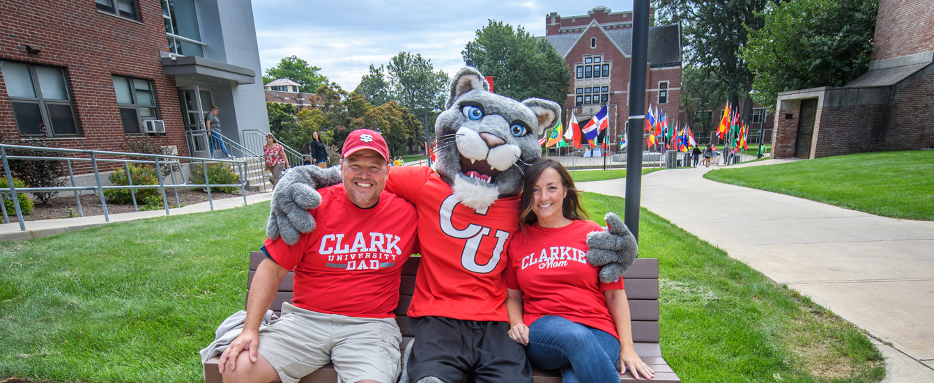 parents with mascott