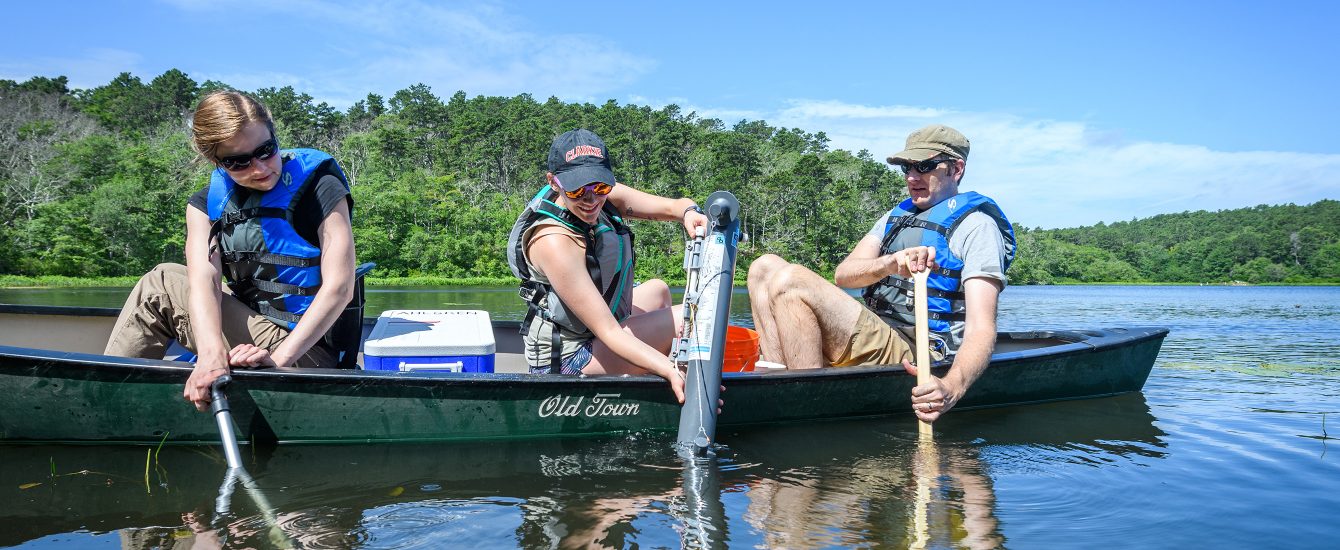 Steinbrecher student collecting water samples