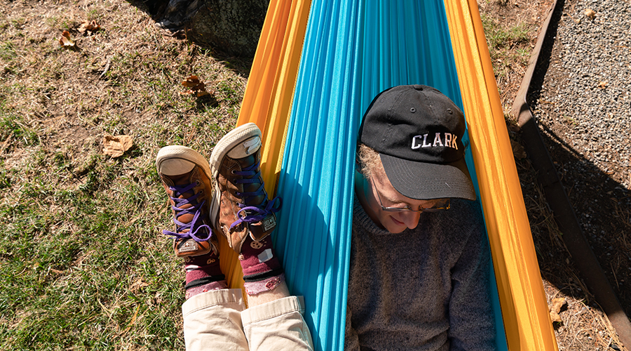 students on hammock