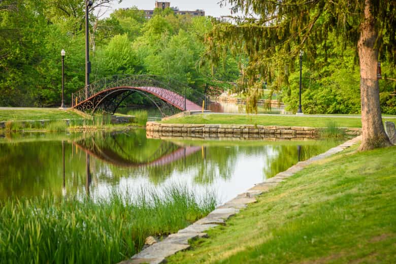 an historic bridge in Elm Park