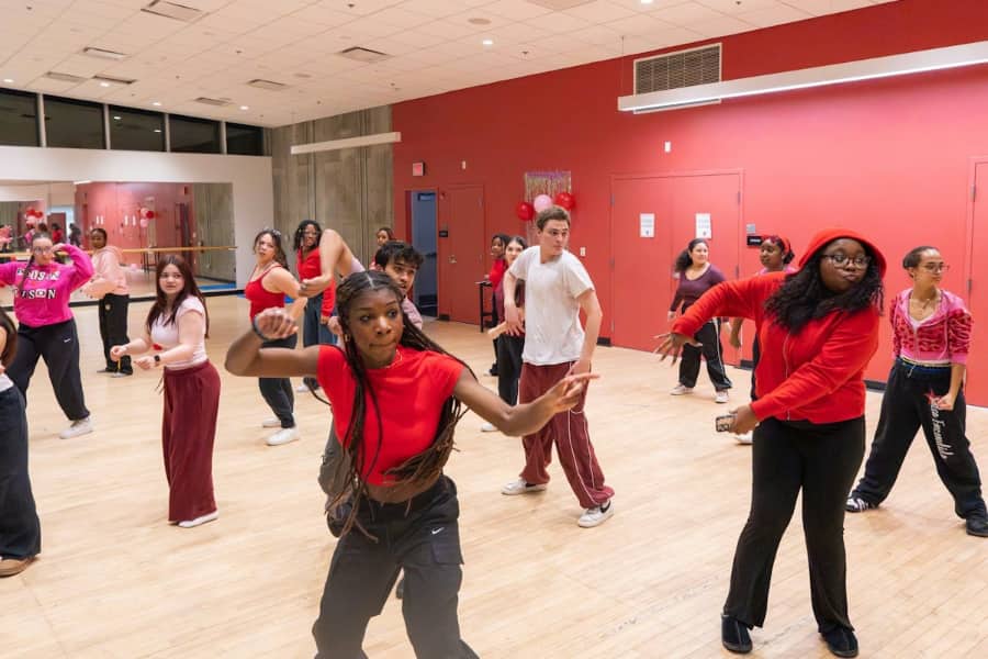 Clark's Hip Hop Collabo dance team practices