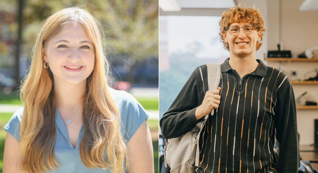 2026 Fulbright recipients Rowan Compton ’25, M.S. ’26 and Kaya Banka ’26