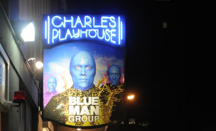 Blue man group display