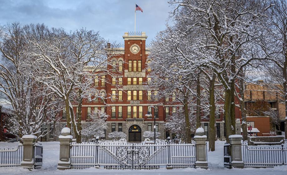 Jonas Clark building in winter