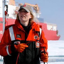 Clark University geography Professor Karen Frey conducts research in the Arctic. (NASA's Goddard Space Flight Center /Kathryn Hansen)