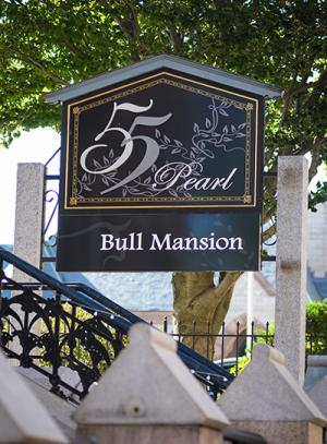 Bull Mansion signage