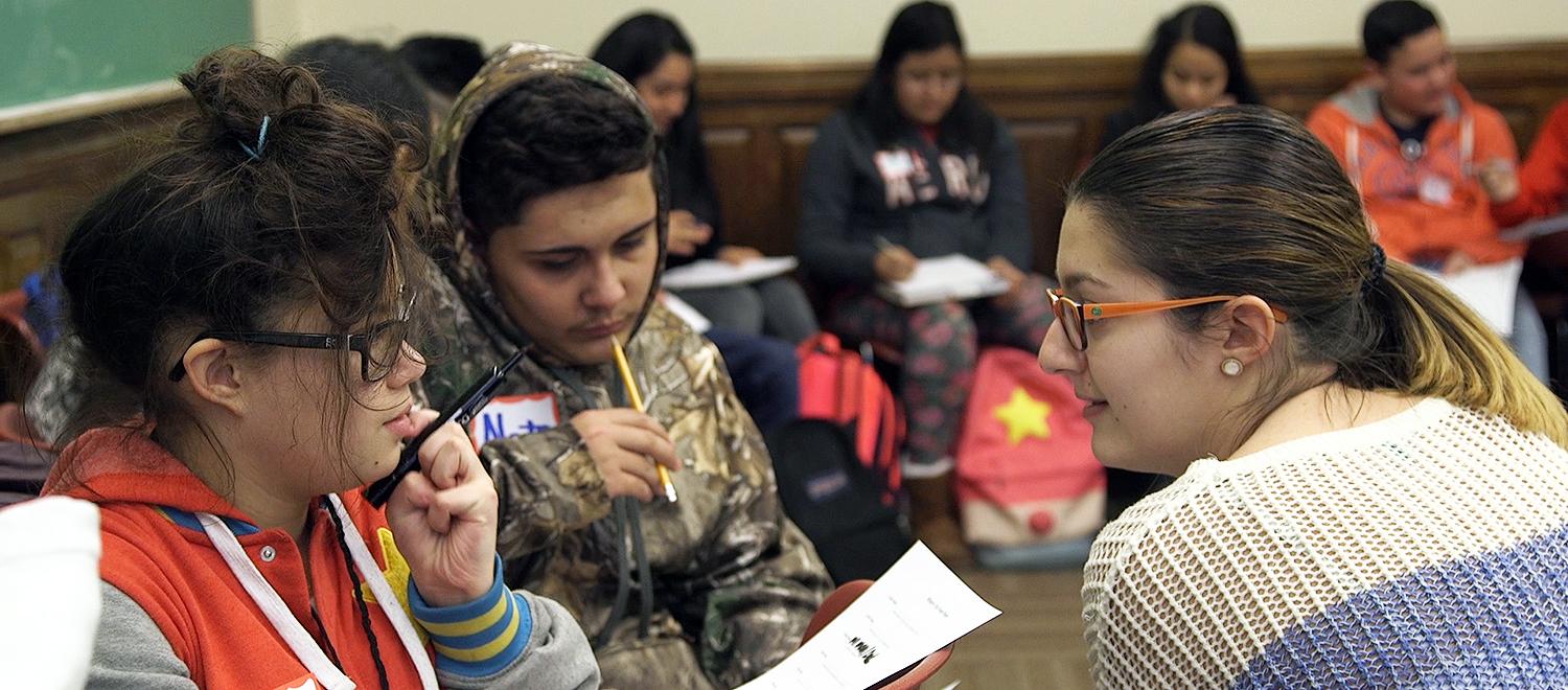 Despoina Lioliou working with students