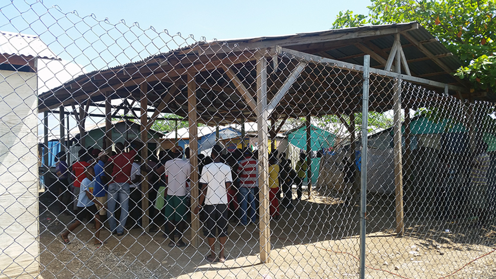 A refugee camp in Haiti