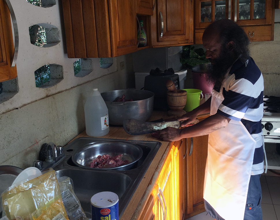 Jude Fernando in the kitchen