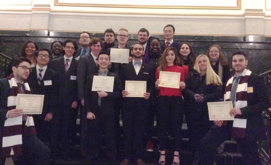 Clark's MUN team at the Harvard National Model United Nations Conference in February 2016.