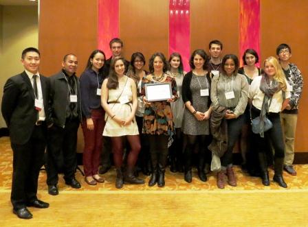 Members of the Clark University Recycling Crew and Sustainable Clark were in Boston to receive a MassRecylce award for their outstanding efforts. (* Caption details in text, at bottom.)