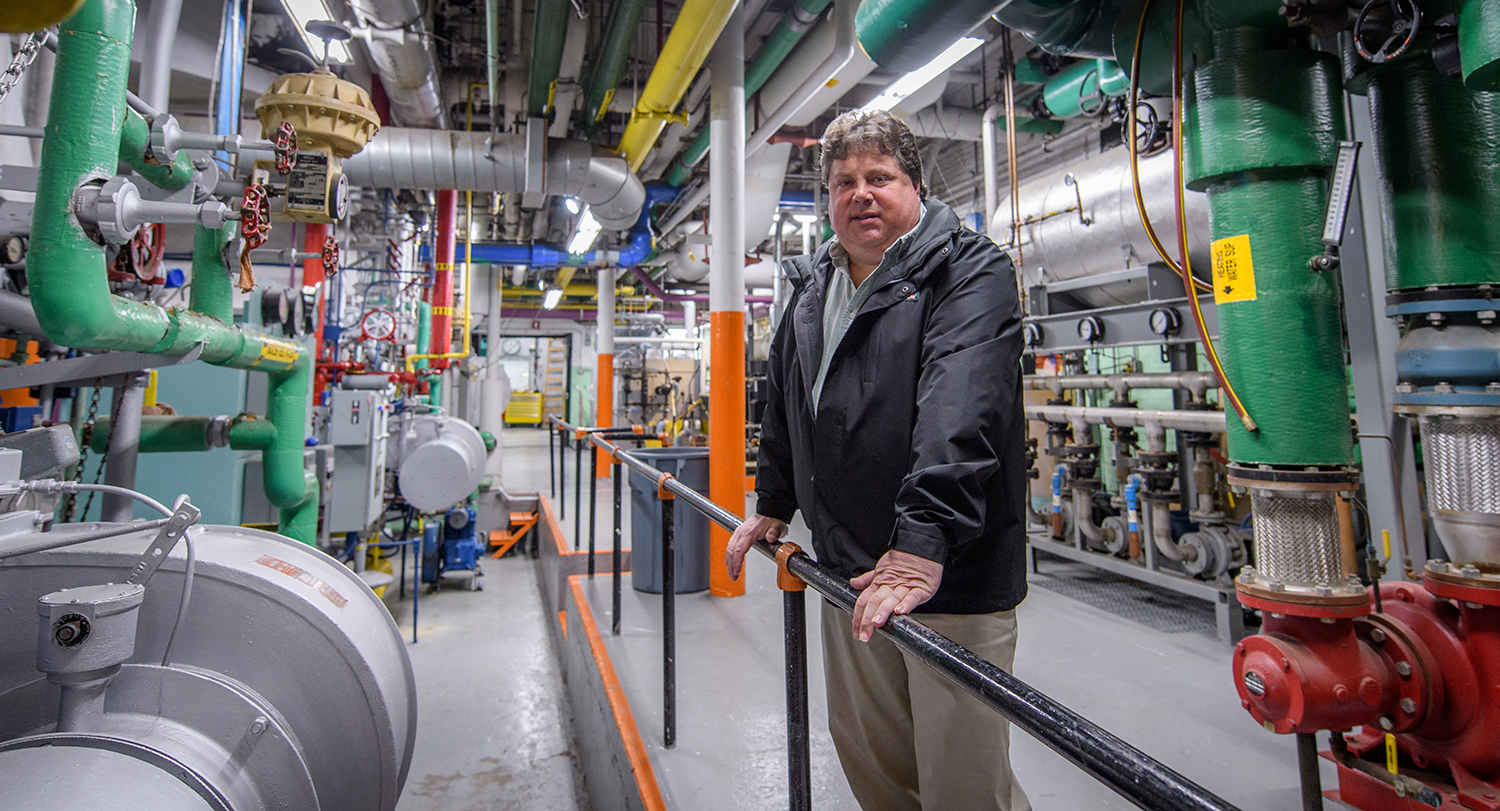 Mark Leahy outside the Clark cogeneration plant