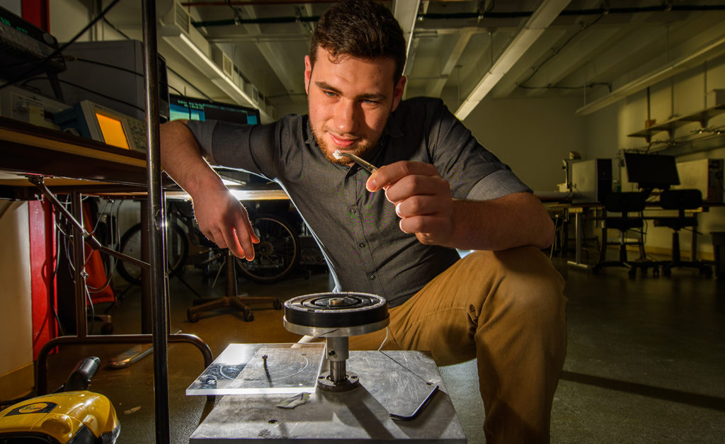 Greg Jones in the physics lab