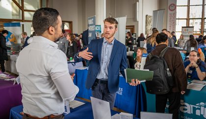 Student at ClarkCONNECT Career Fair