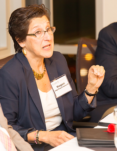 Massachusetts District Court Judge Margaret Guzman ’89 speaks at a ClarkCONNECT event