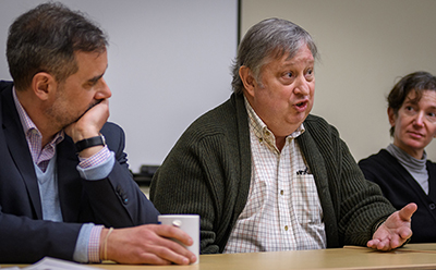 Mark Miller speaks at Clark Political Science pane