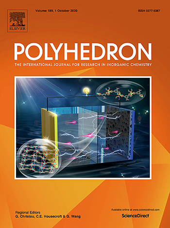 Cover of Polyhedron journal Sept, 1, 2020 issue