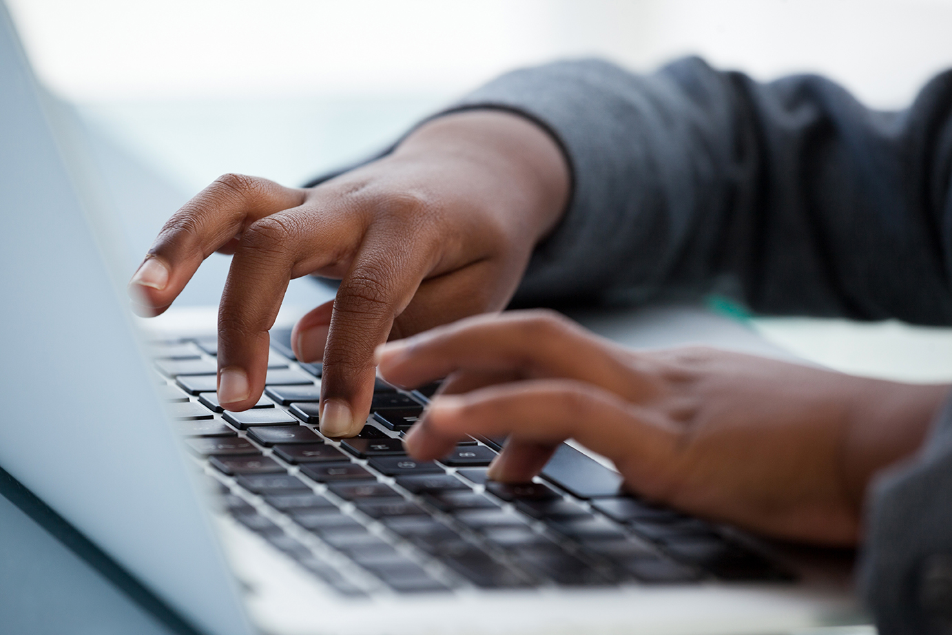 hands on keyboard