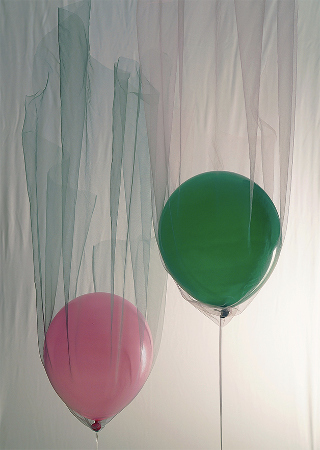 pink and green balloons