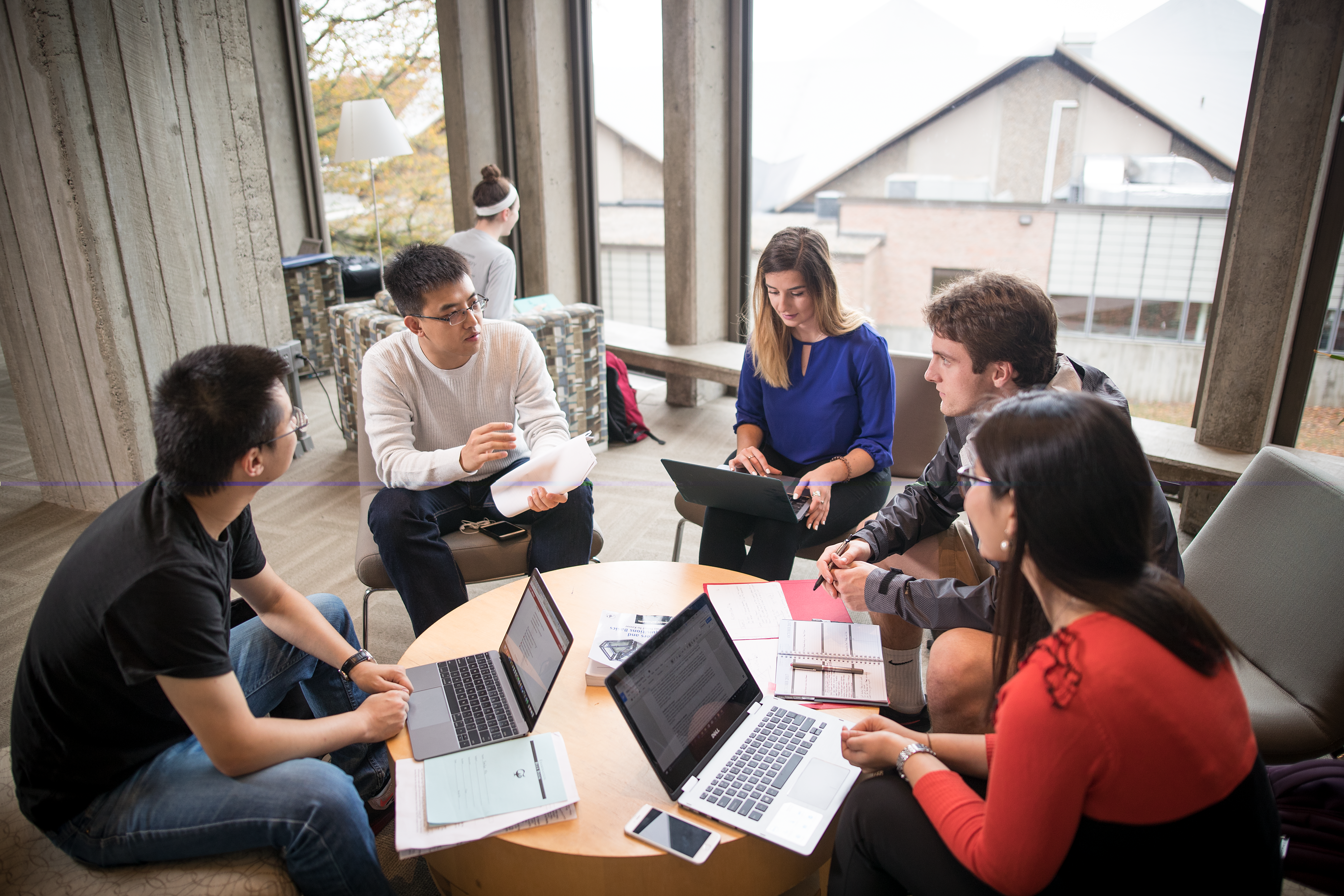 Students studying in group