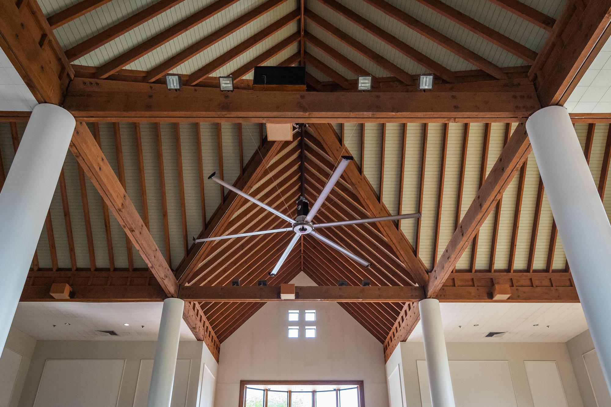 ion-generating ceiling fan in Tilton Hall