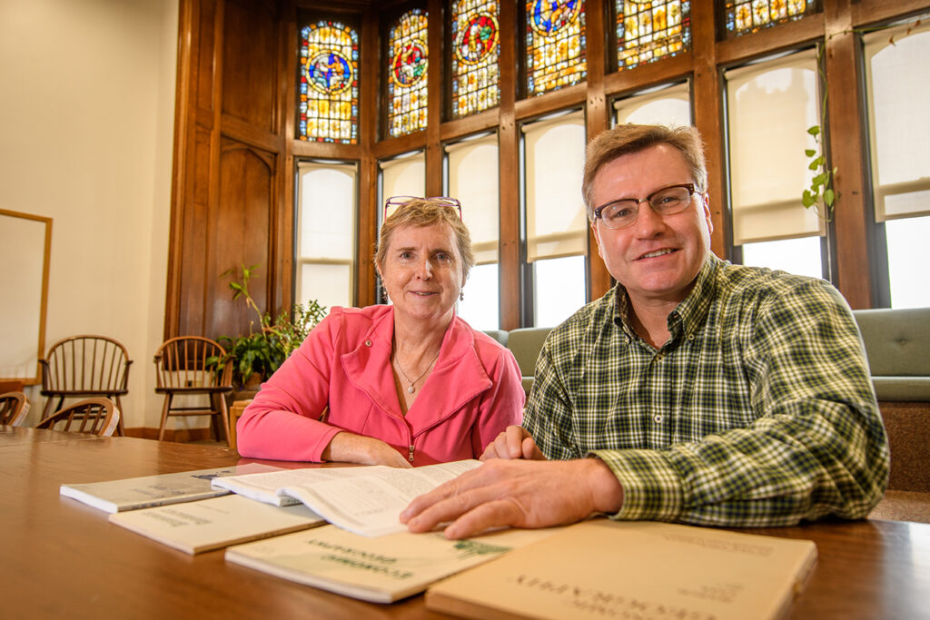 Professor James Murphy, editor-in-chief of Economic Geography, with Hilary Laraba, the journal’s managing editor.