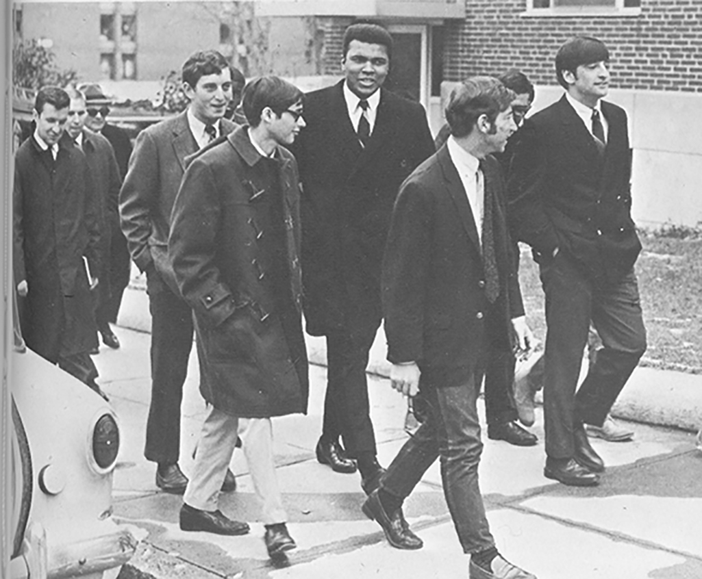 Muhammad Ali with Clark students in 1968