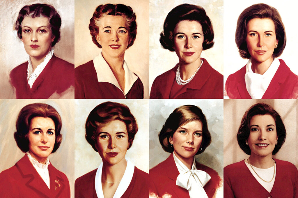 Portraits of Betty Crocker through the years