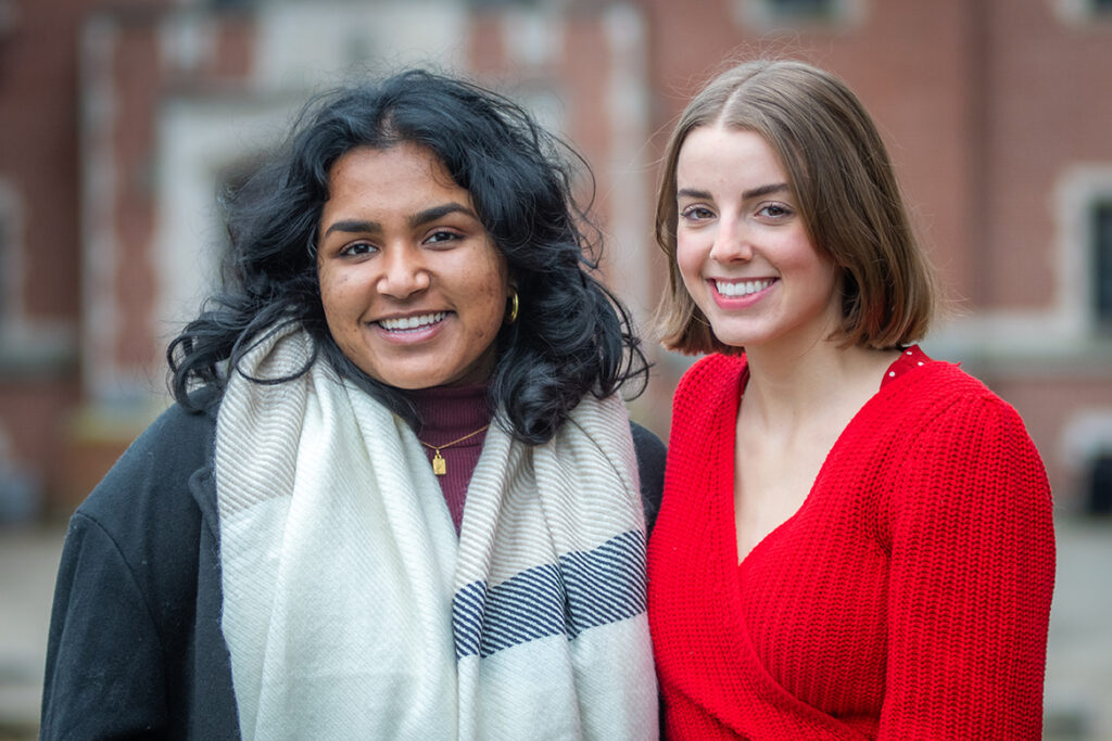 Lamisa Muksitu ’22 (left) and Penelope Kogan ’22